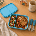Smart Duo Bento Box – Φαγητοδοχείο Σιλικόνης με 2 Αποσπώμενα Χωρίσματα – Starlight Blue