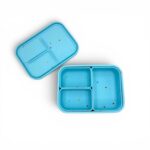 Smart Bento Box – Φαγητοδοχείο Σιλικόνης με 3 Αποσπώμενα Χωρίσματα – Starlight Blue - Image 2