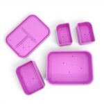 Smart Bento Box – Φαγητοδοχείο Σιλικόνης με 3 Αποσπώμενα Χωρίσματα – Starlight Pink - Image 4