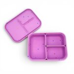 Smart Bento Box – Φαγητοδοχείο Σιλικόνης με 3 Αποσπώμενα Χωρίσματα – Starlight Pink - Image 2