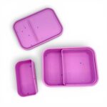 Smart Duo Bento Box – Φαγητοδοχείο Σιλικόνης με 2 Αποσπώμενα Χωρίσματα – Starlight Pink - Image 3