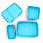 Smart Duo Bento Box – Φαγητοδοχείο Σιλικόνης με 2 Αποσπώμενα Χωρίσματα – Starlight Blue - Image 2