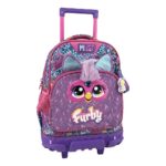 Σχολική Τσάντα Τρόλεϊ Δημοτικού Furby Must Team 3 Θήκες