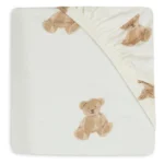 Jollein: Fitted Sheet - Jersey - Teddy Bear σεντόνι κούνιας με λάστιχο 70/75x140/150cm