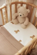 Jollein: Fitted Sheet - Jersey - Teddy Bear σεντόνι κούνιας με λάστιχο 70/75x140/150cm - Image 2