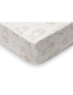 Jollein: Fitted Sheet - Jersey - Miffy Moments Light Terra σεντόνι κούνιας με λάστιχο 70/75x140/150cm