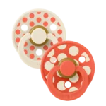 BIBS – STUDIO COLLECTION ΣΕΤ ΠΙΠΙΛΕΣ 2ΤΜΧ – POLKA DOT IVORY/TANGO – ΣΤΡΟΓΓΥΛΗ No1