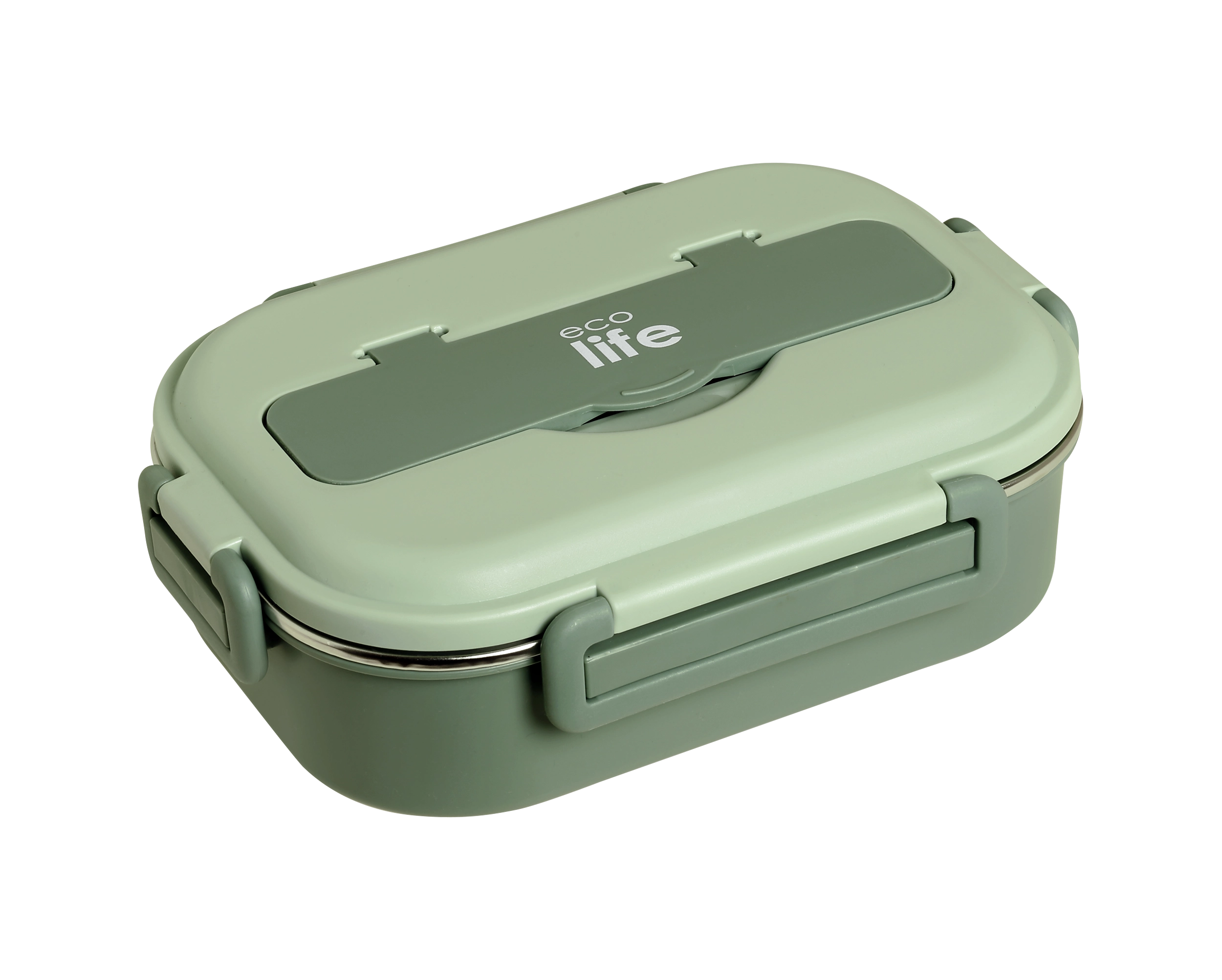 3 ΘΕΣΕΩΝ 1LT ΠΡΑΣΙΝΟ-b6fb5580 Ecolife Πράσινο Φαγητοδοχείο 1Lt | 3 Θέσεων - Image 1