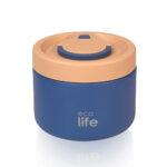 Ecolife Στρογγυλό Θερμός Φαγητού 650ml | Μπλε - Image 3