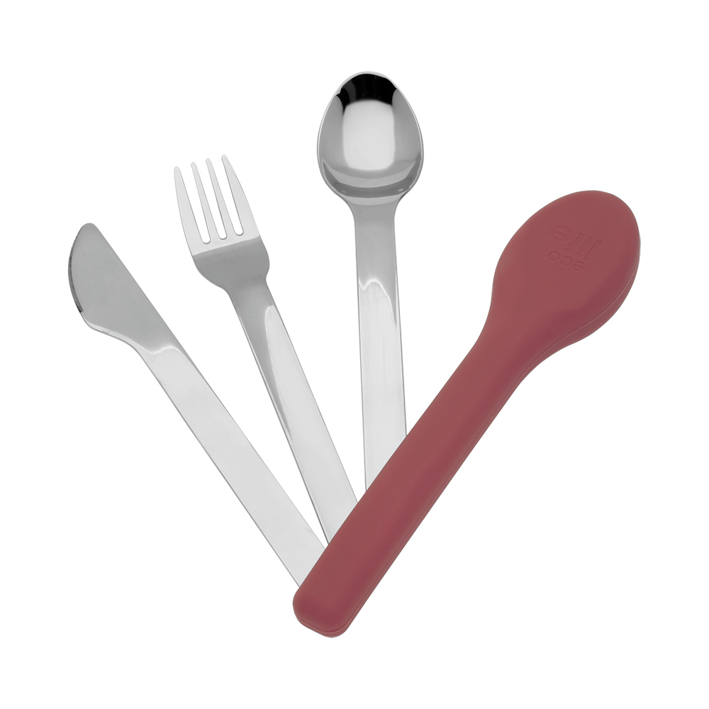 DUSTY RED CUTLERY SET (3) Ecolife: Dusty Red σετ κουταλοπίρουνα - Image 1