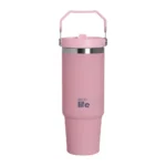 Ecolife PINK 'HANDLE LID' TUMBLER 900ML