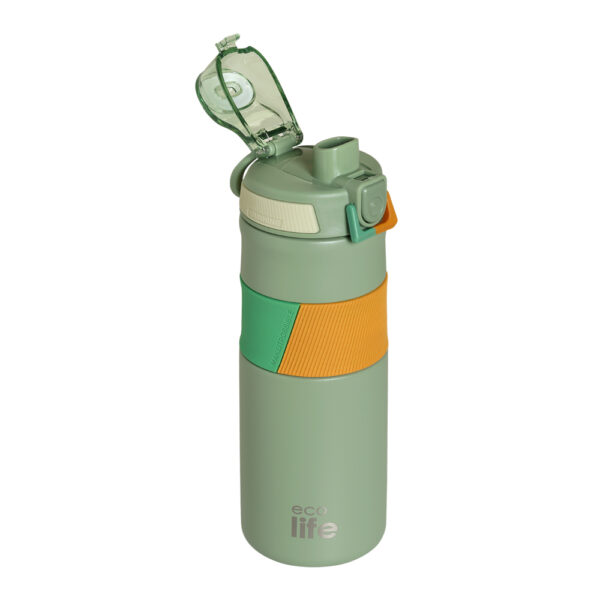 Ecolife: GREEN THERMOS 500ML | WITH SILICON GRIP
