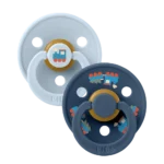 BIBS – COLOUR ΣΕΤ ΠΙΠΙΛΕΣ 2ΤΜΧ – HOLIDAY TRAIN BABY BLUE/STEEL BLUE – ΣΤΡΟΓΓΥΛΗ No2