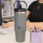 Ecolife GREY 'HANDLE LID' TUMBLER 900ML - Image 5