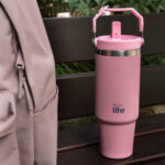 Ecolife PINK 'HANDLE LID' TUMBLER 900ML - Image 5