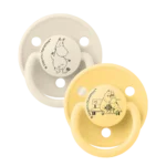 BIBS x Moomin De Lux Pacifiers 2 Pack Moomintroll - Ivory/Pale Butter