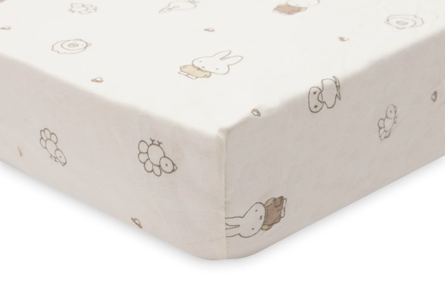 511-565-68156_3_20260106T Jollein: Fitted Sheet - Jersey - Miffy Family Farm σεντόνι κούνιας με λάστιχο 70/75x140/150cm - Image 1