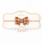Mrs.Ertha - Κορδέλα μαλλιών Little Bow Honey Plaid