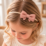 Mrs.Ertha - Κορδέλα μαλλιών Little Bow Clay Pink - Image 2