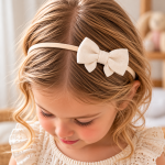 Mrs.Ertha - Κορδέλα μαλλιών Little Bow Vanilla - Image 2
