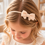 Mrs.Ertha - Κορδέλα μαλλιών Little Bow Soft Blush - Image 2